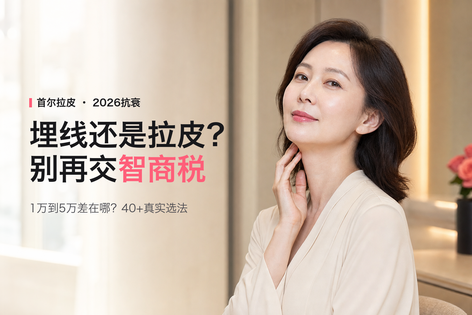 2026首尔拉皮手术全攻略：SMAS拉皮/深层平面拉皮 vs 埋线提升，人民币实价与恢复期真相